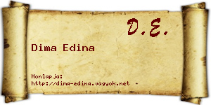 Dima Edina névjegykártya